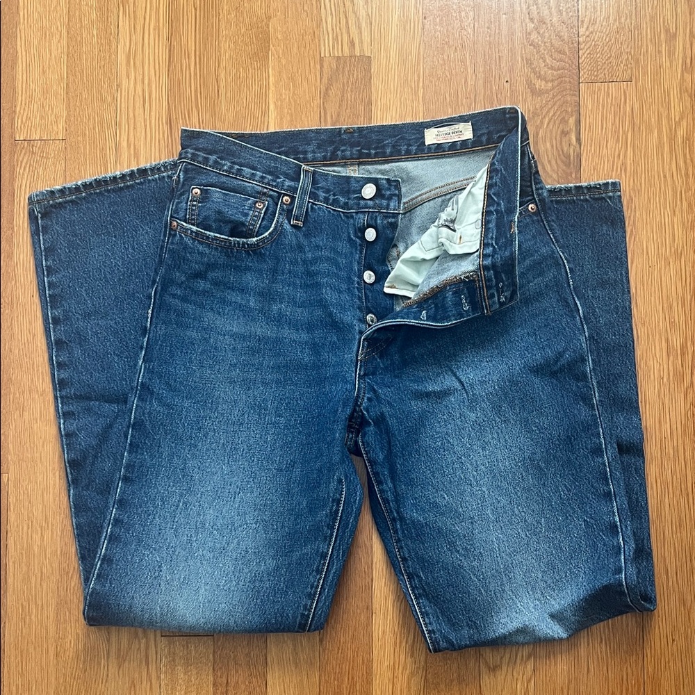 Levi’s 501 90s blue fly straight blue jeans selvedge denim size 29